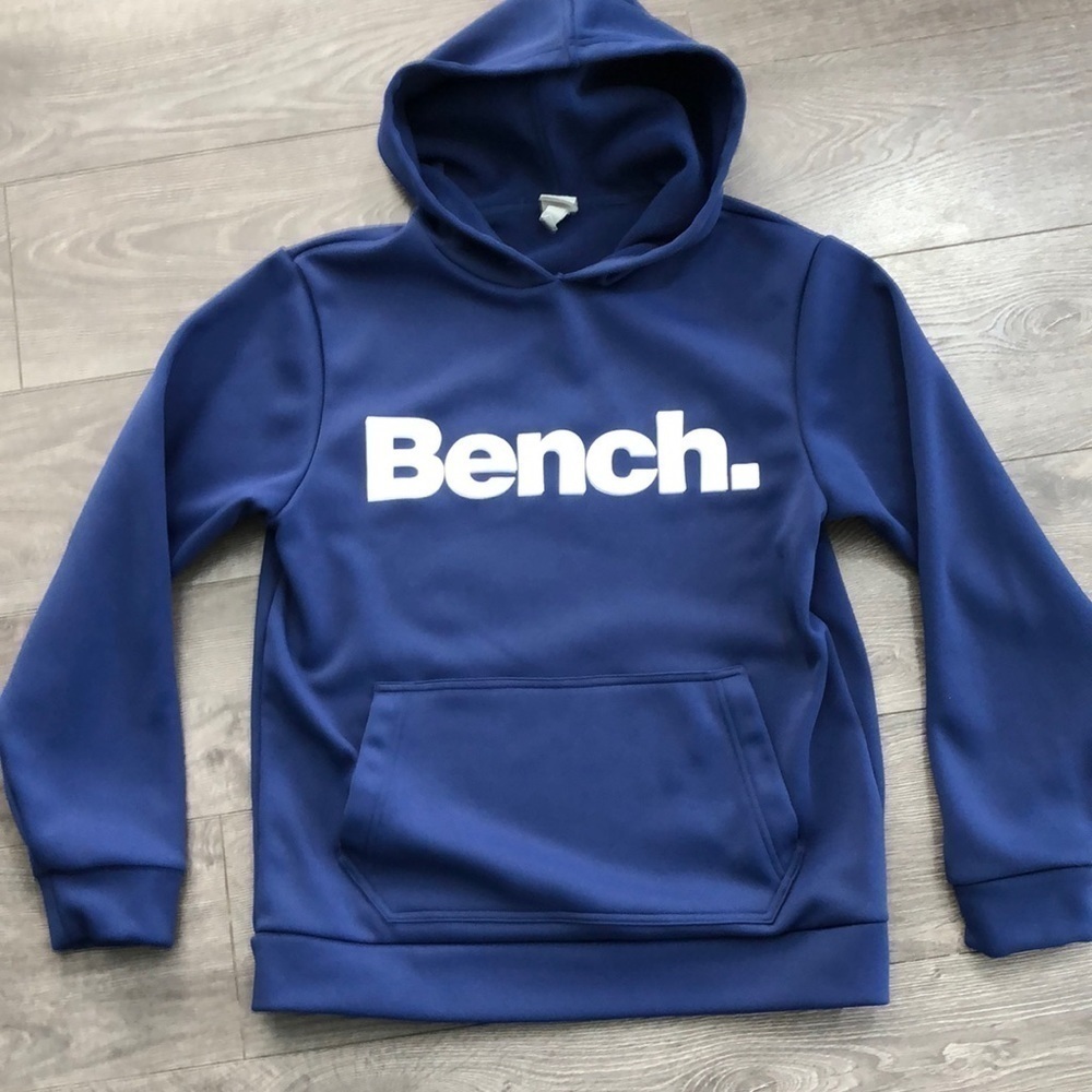 Bench blue white pullover hoodie size medium unisex